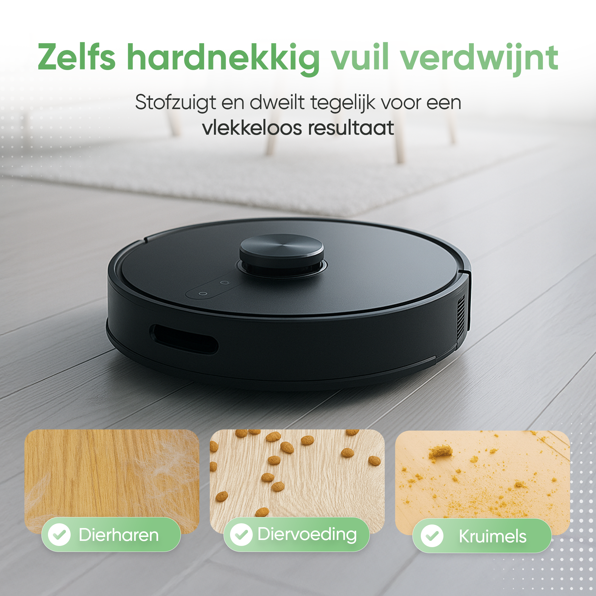 Premium Robotstofzuiger met dweilfunctie - Automatisch leegstation