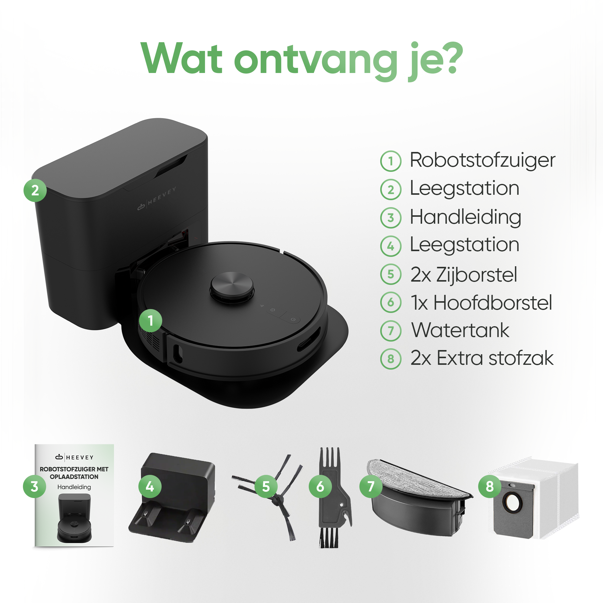 Premium Robotstofzuiger met dweilfunctie - Automatisch leegstation