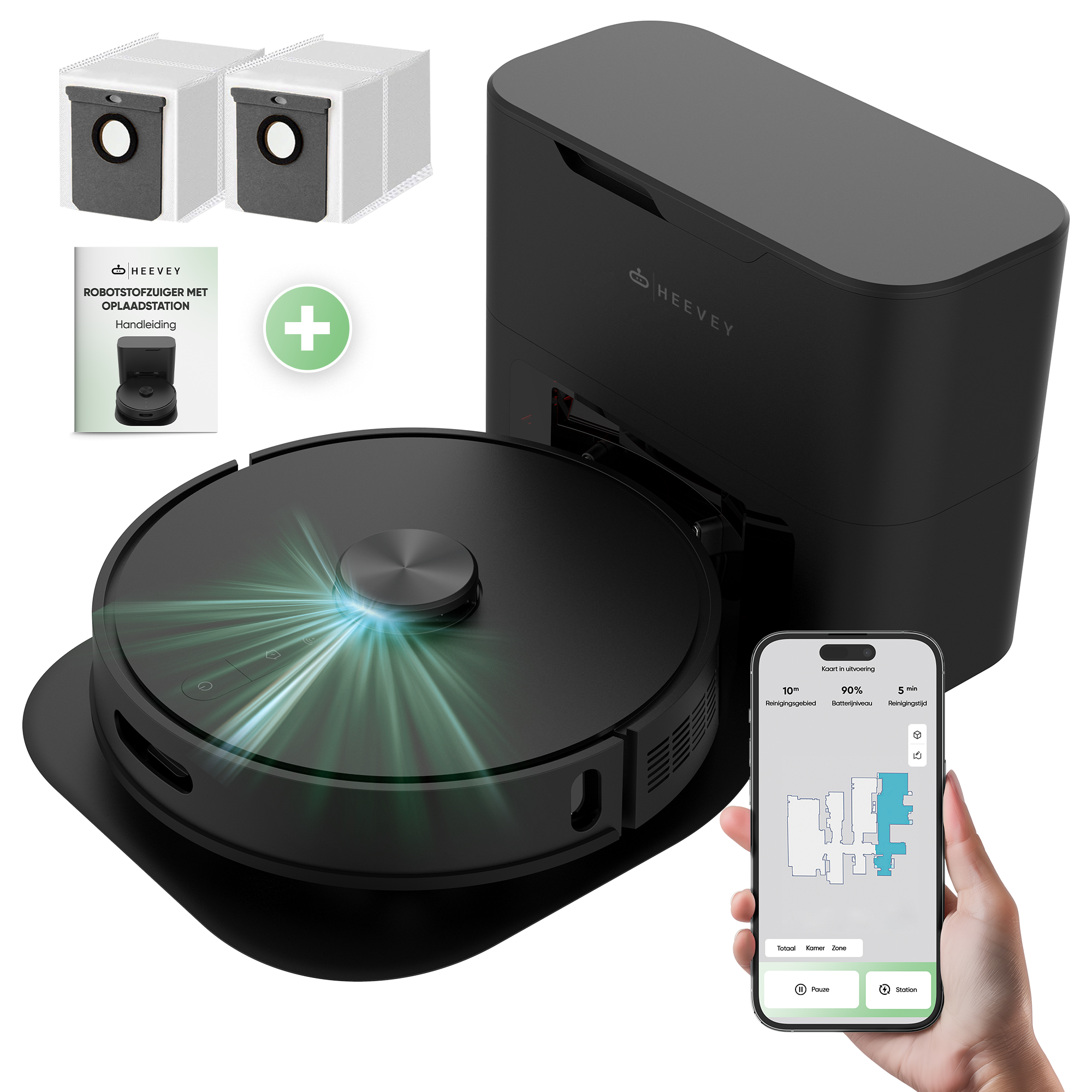 Premium Robotstofzuiger met dweilfunctie - Automatisch leegstation